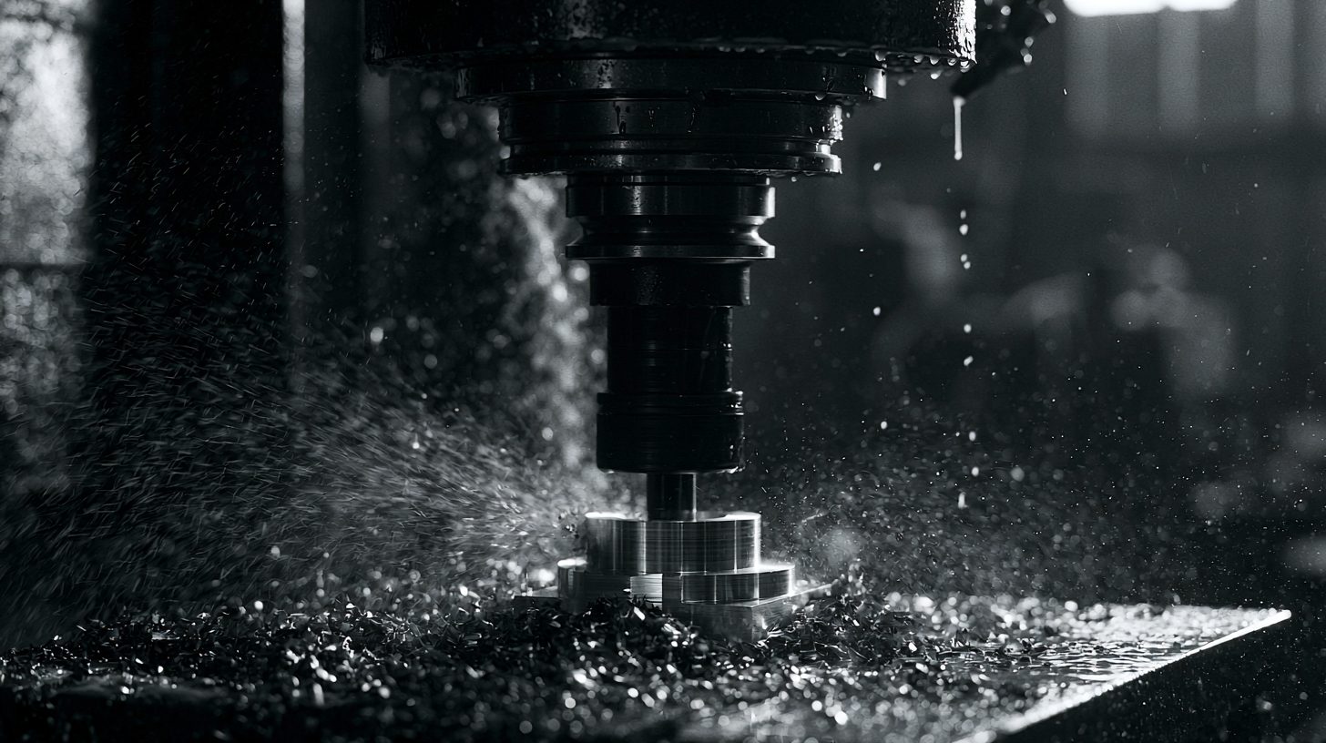 Fraiseuse CNC usinant une pièce d'aluminium